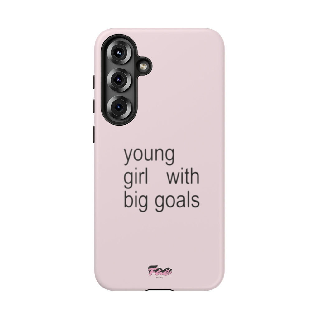 Young girl with big goals case