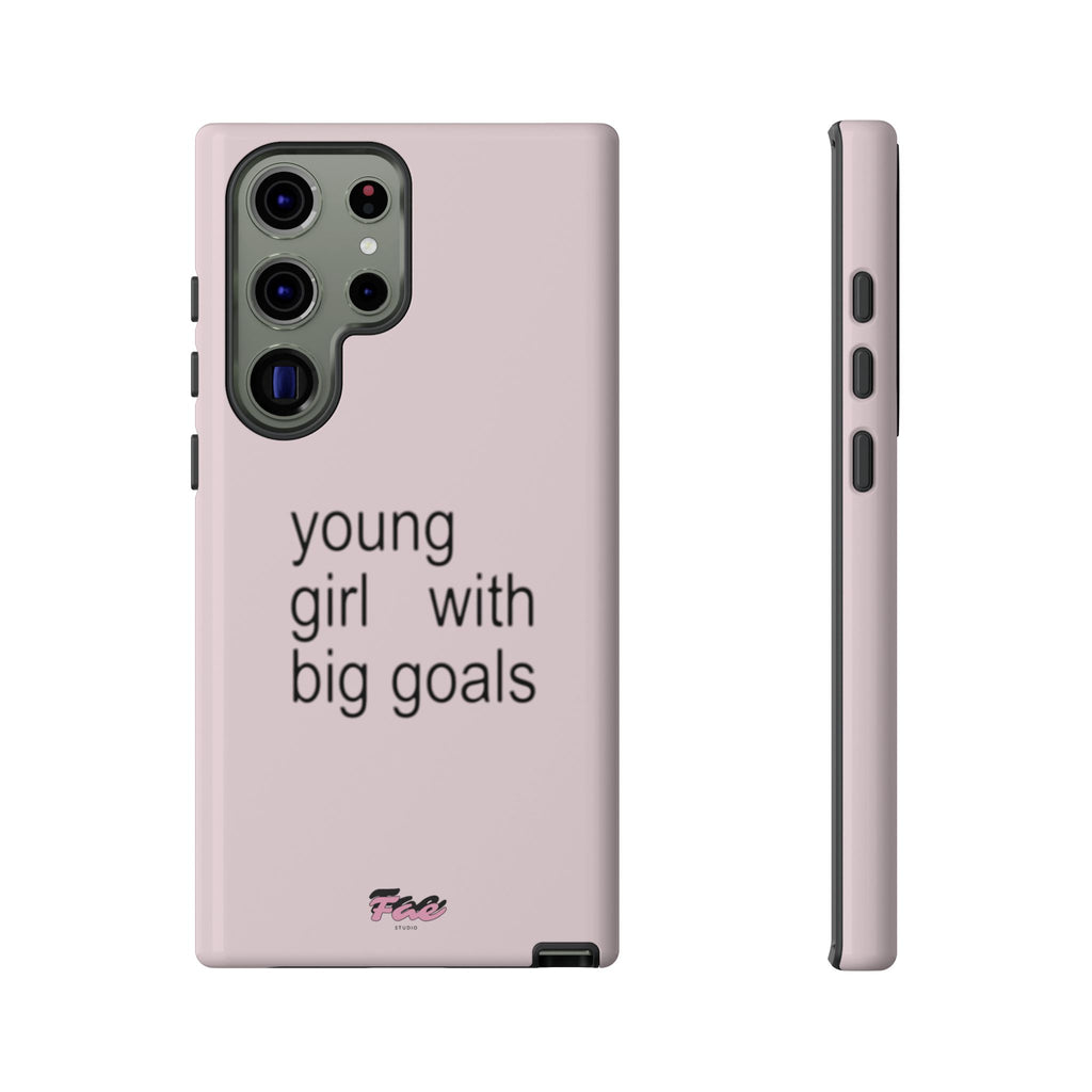 Young girl with big goals case