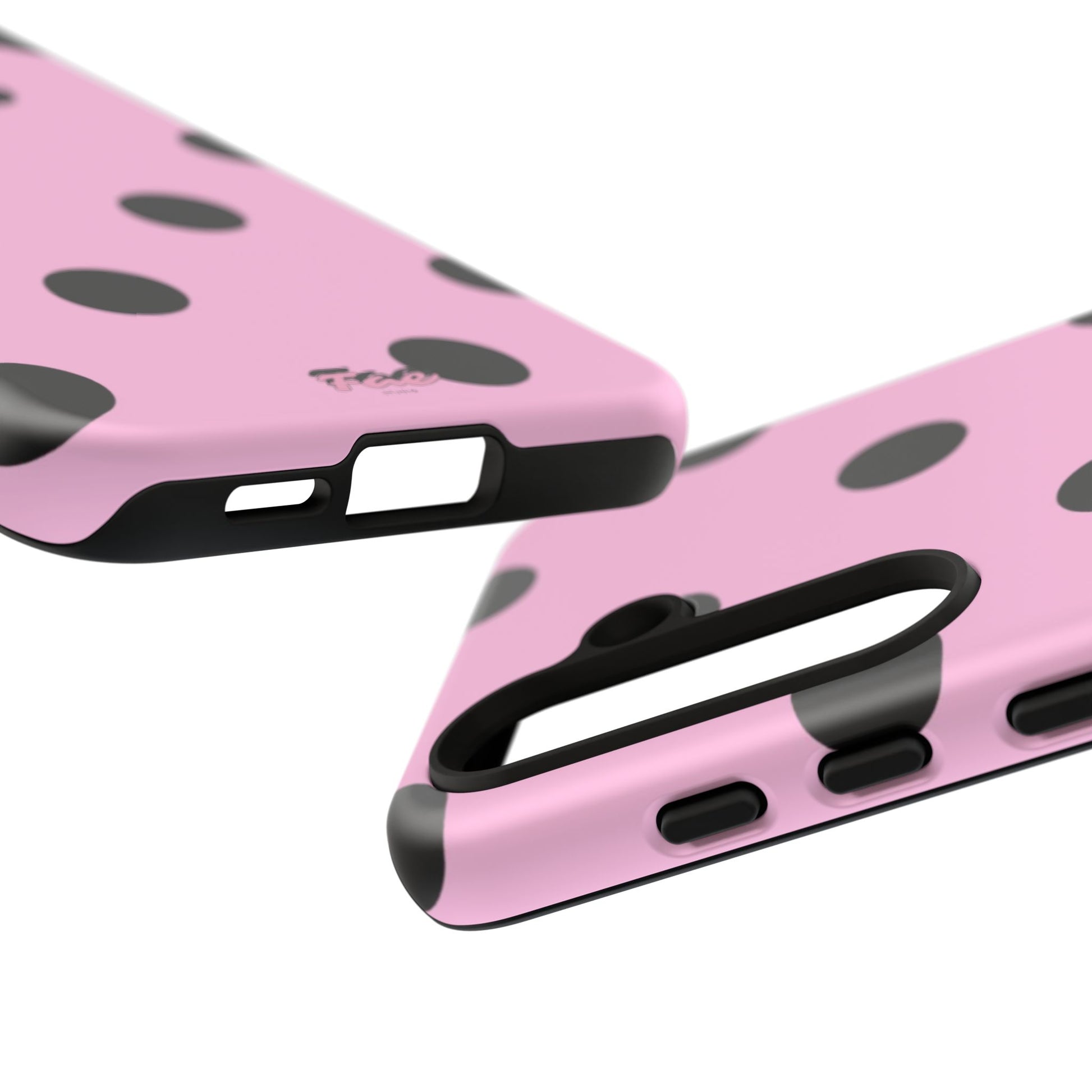 dark pink polka dot case