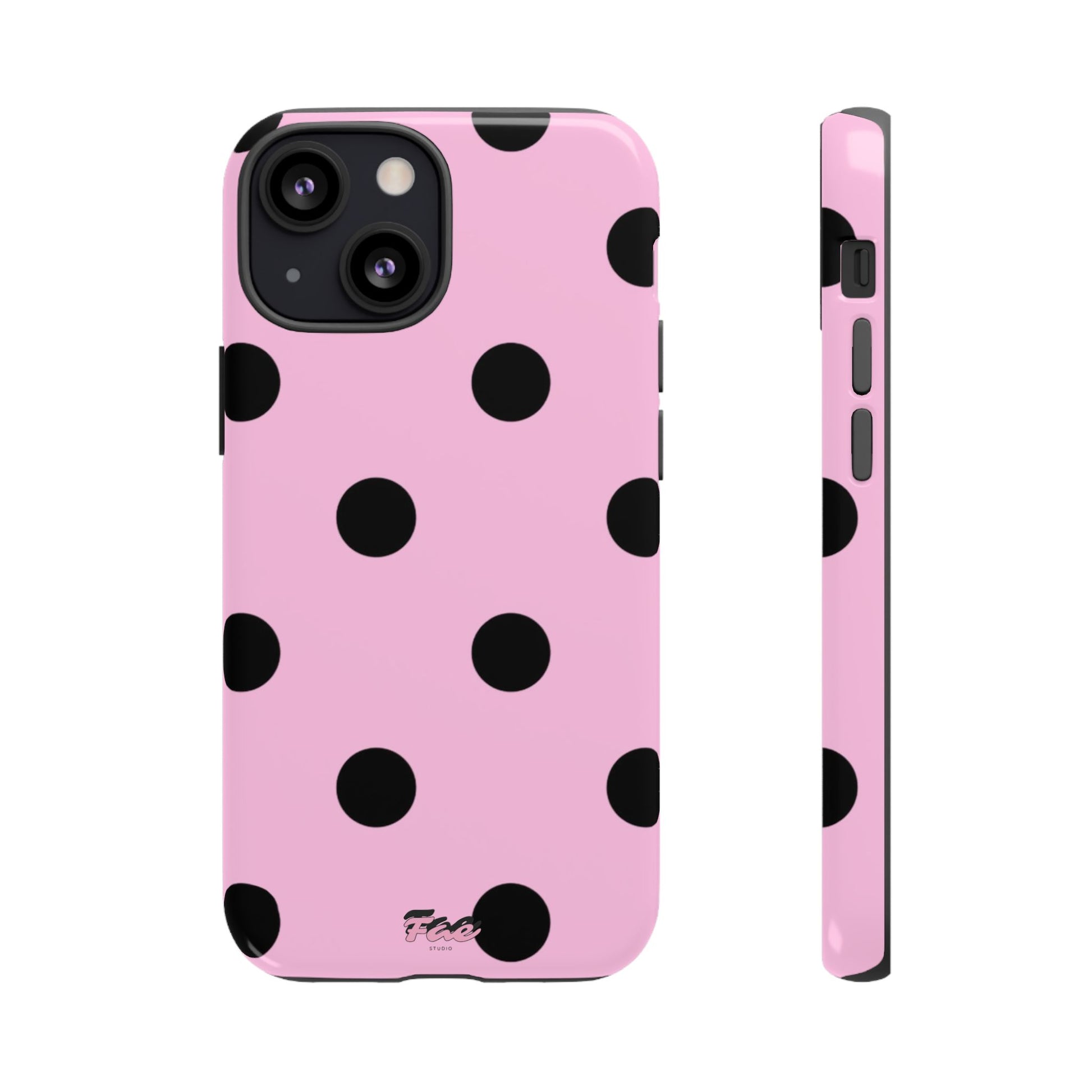 dark pink polka dot case