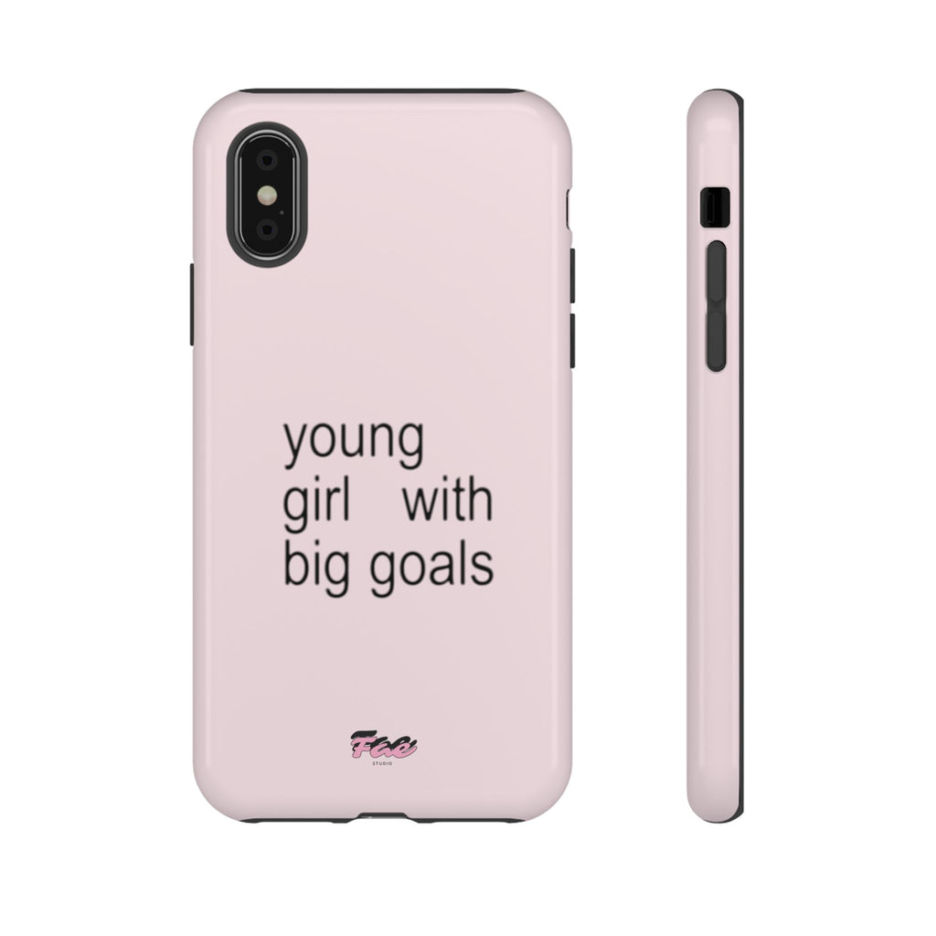 Young girl with big goals case