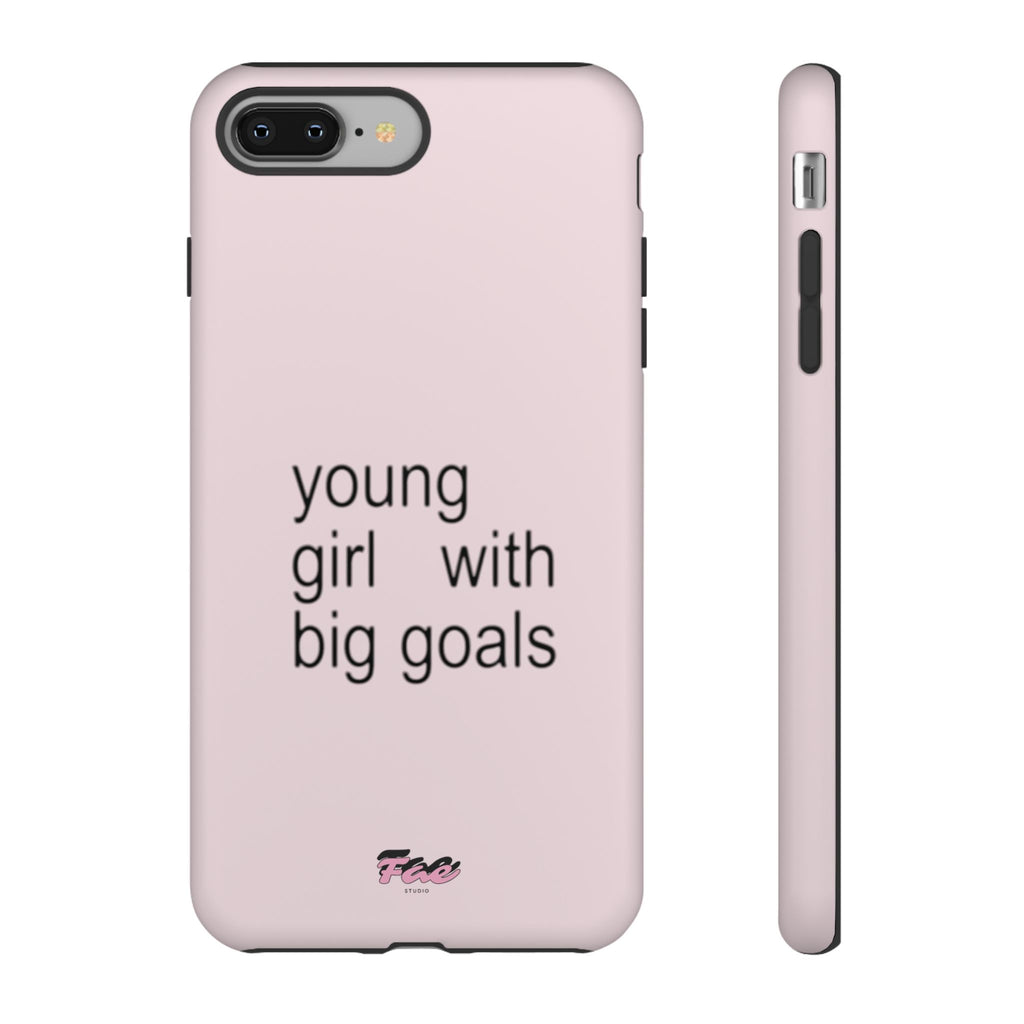Young girl with big goals case