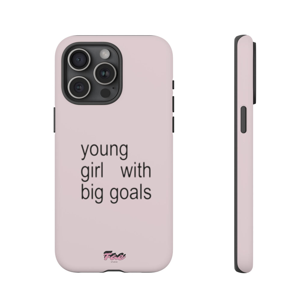 Young girl with big goals case