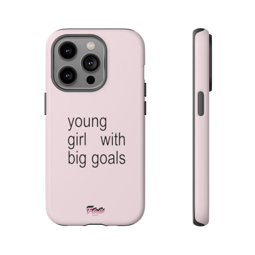Young girl with big goals case
