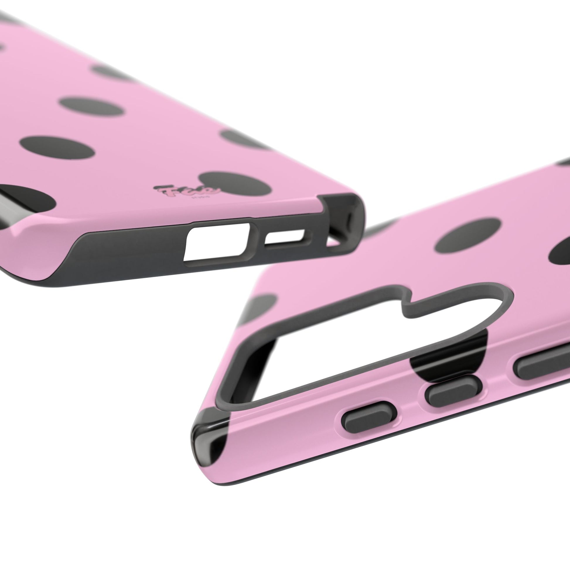 dark pink polka dot case