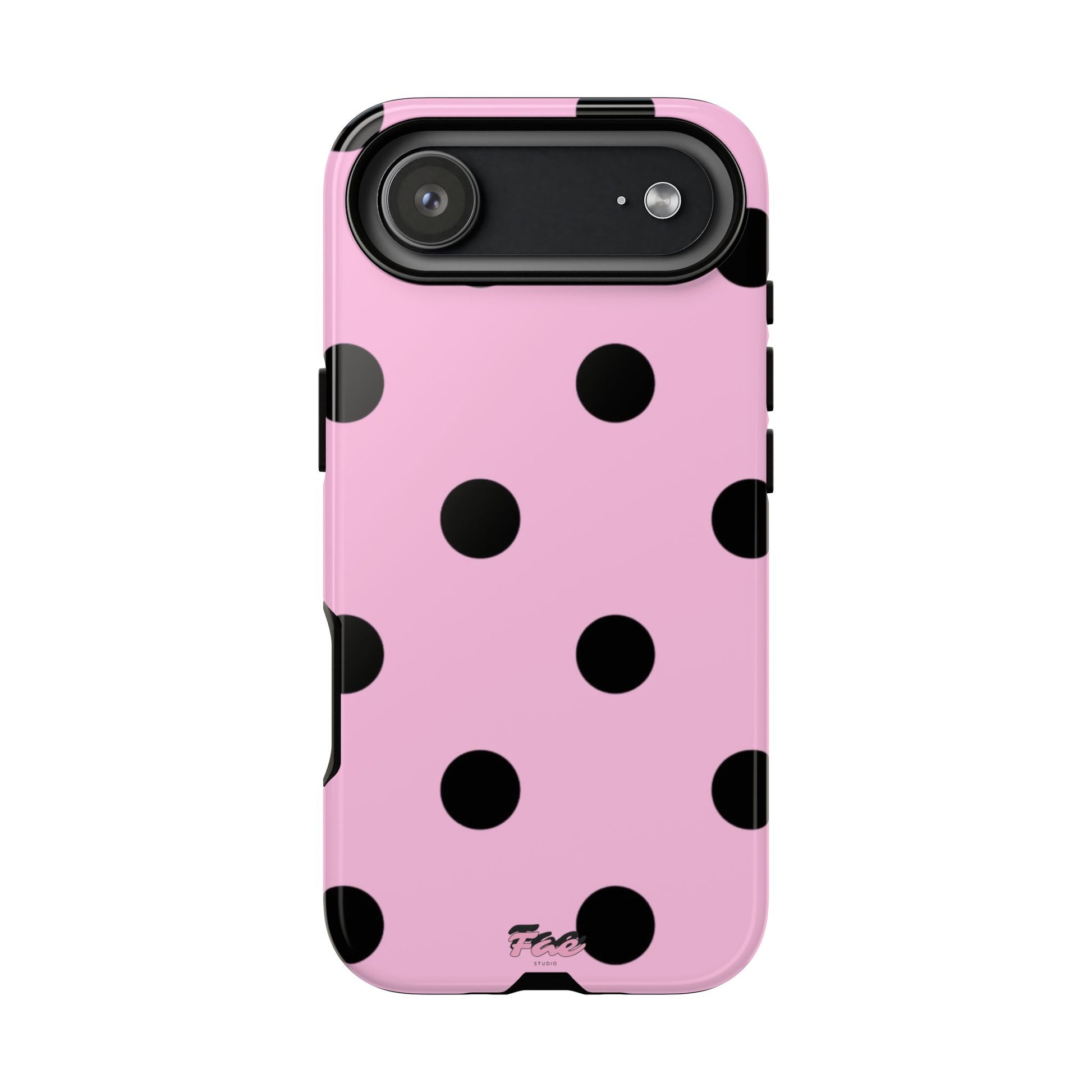 dark pink polka dot case