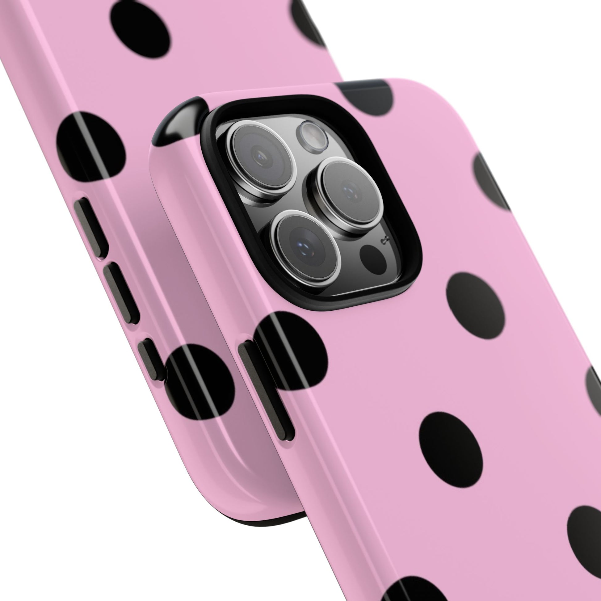 dark pink polka dot case