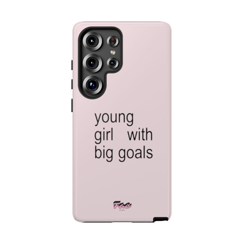 Young girl with big goals case