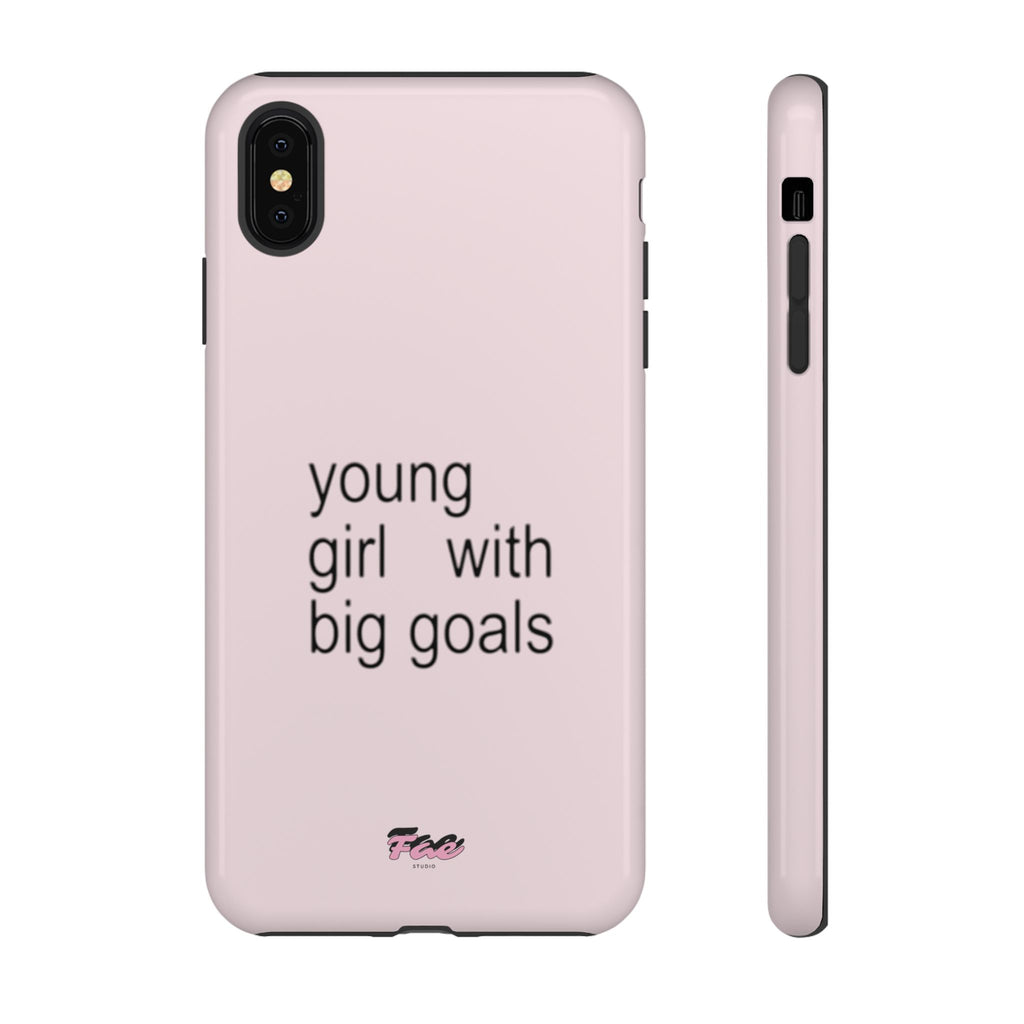 Young girl with big goals case