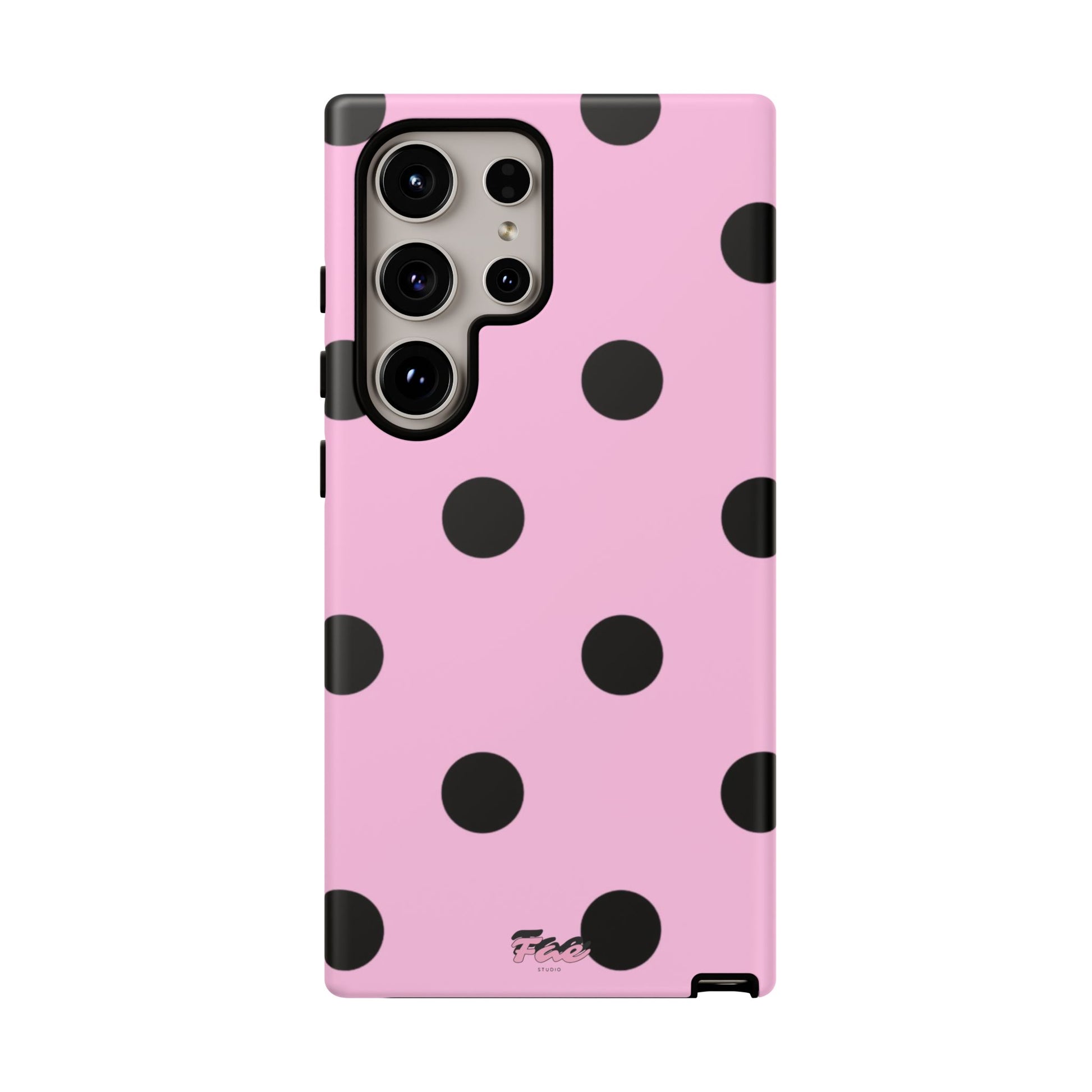 dark pink polka dot case