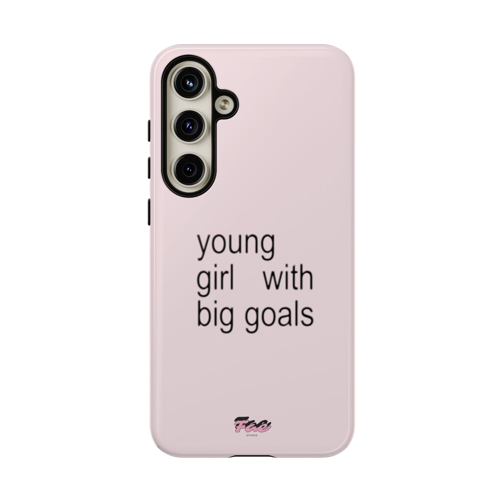 Young girl with big goals case