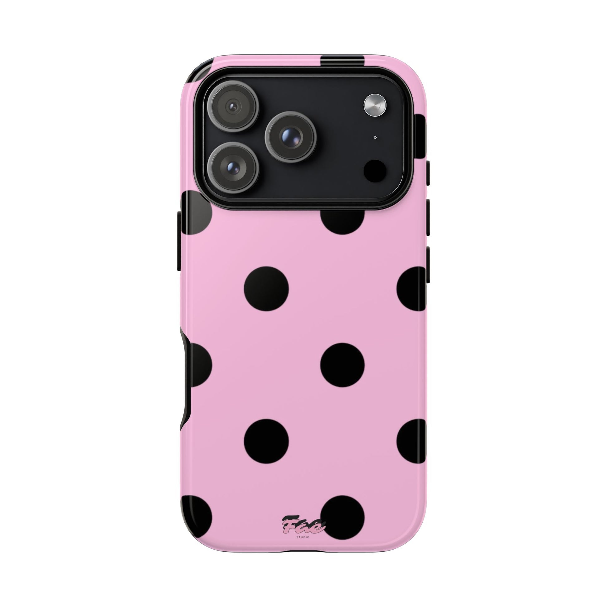 dark pink polka dot case