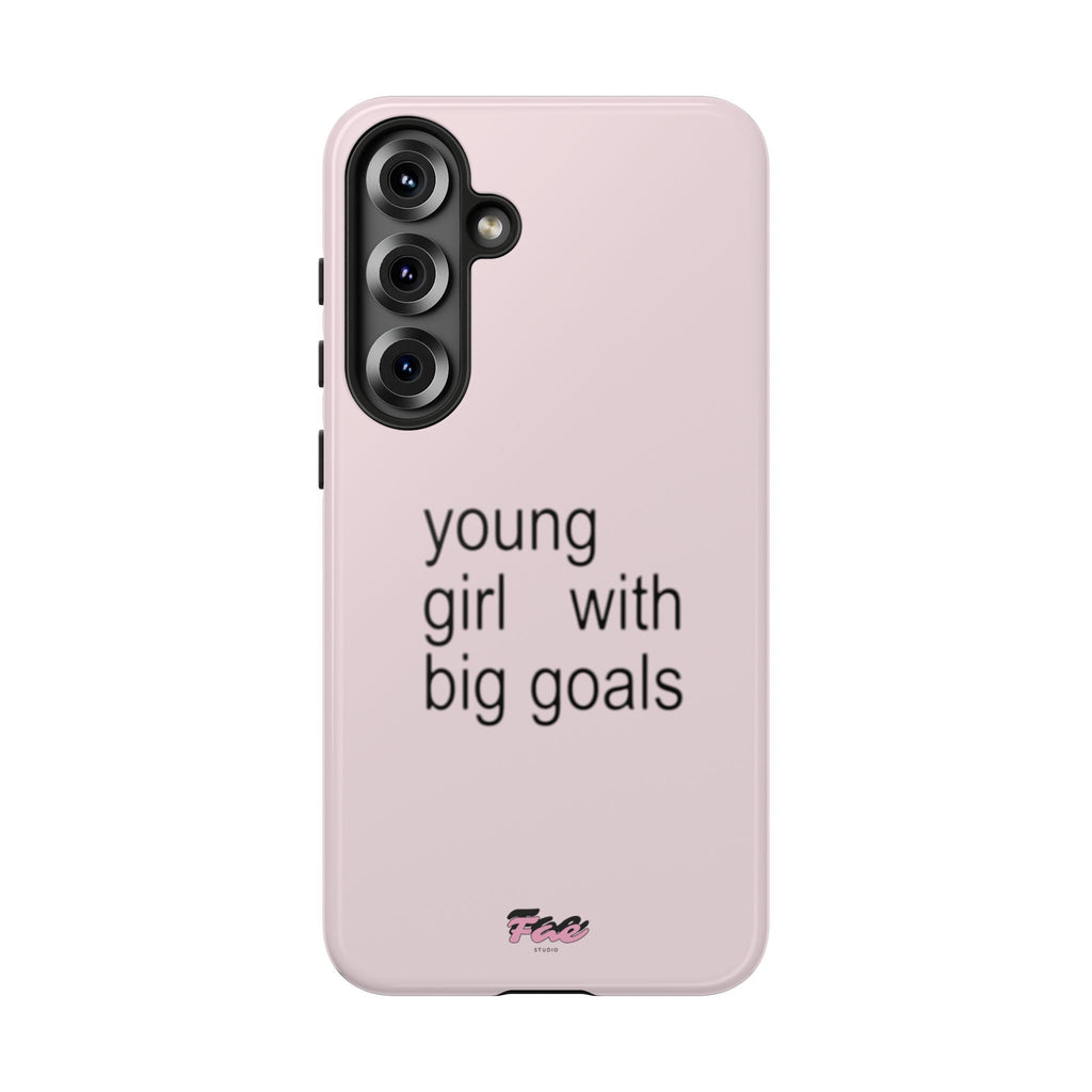 Young girl with big goals case