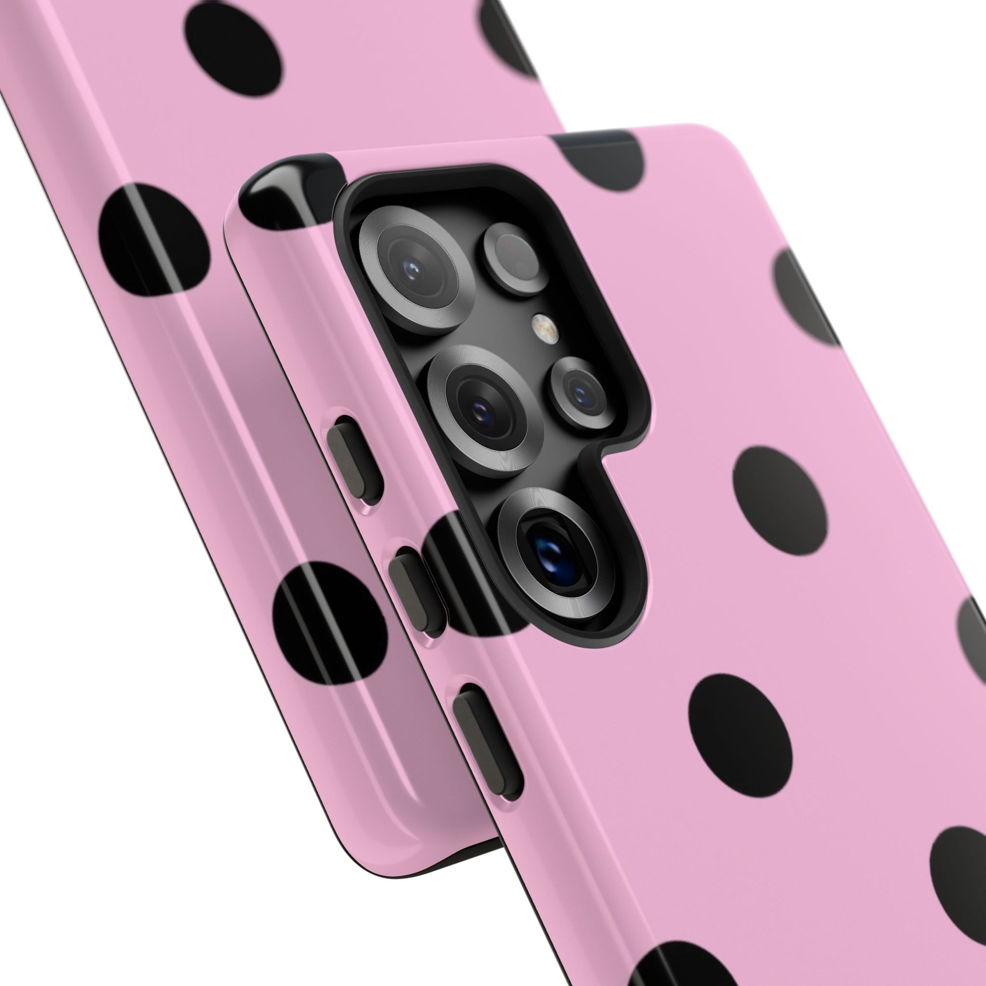 dark pink polka dot case