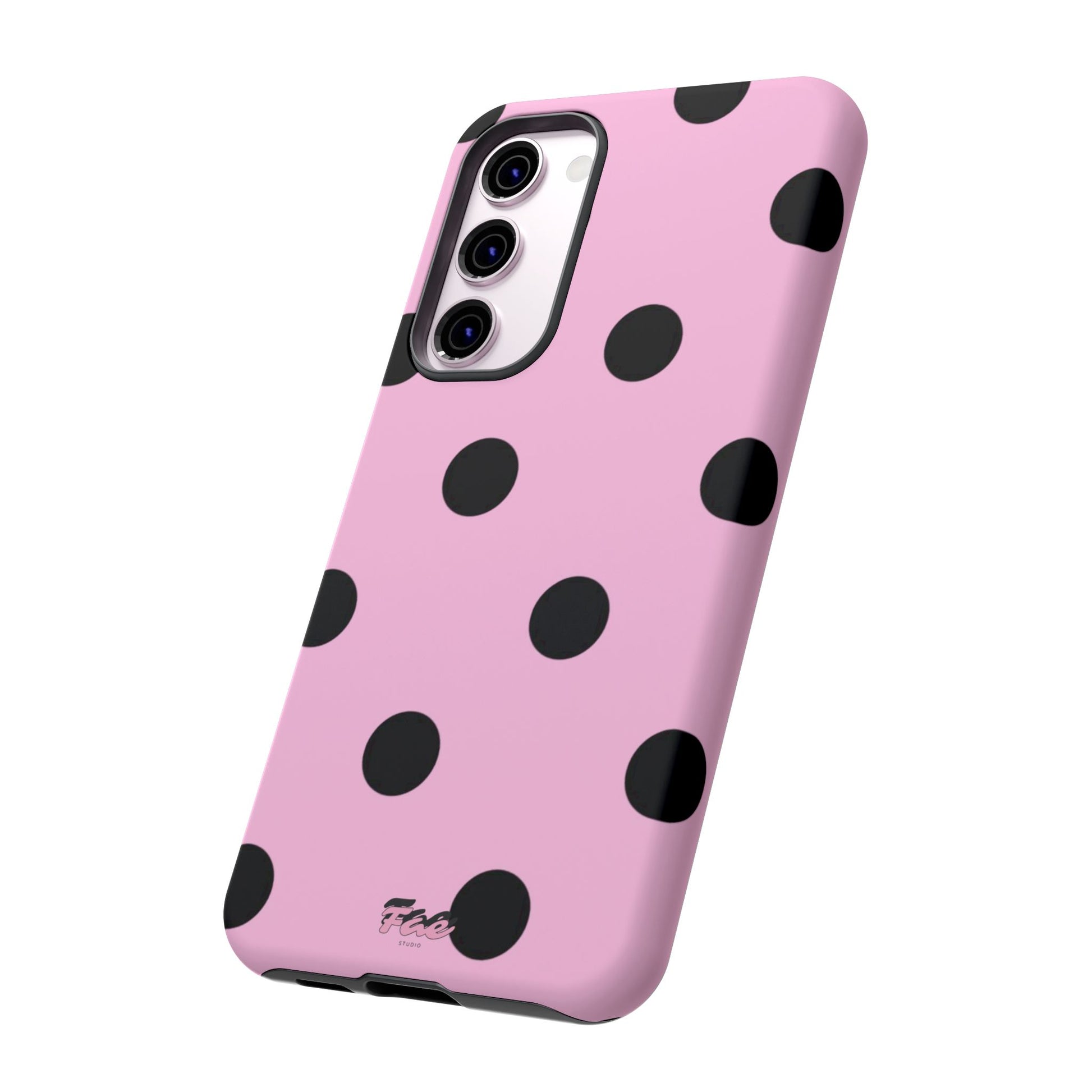 dark pink polka dot case