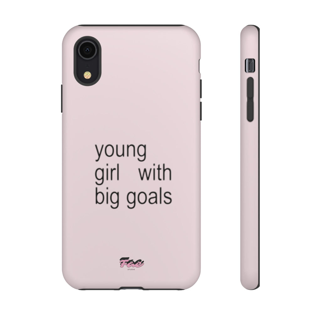 Young girl with big goals case