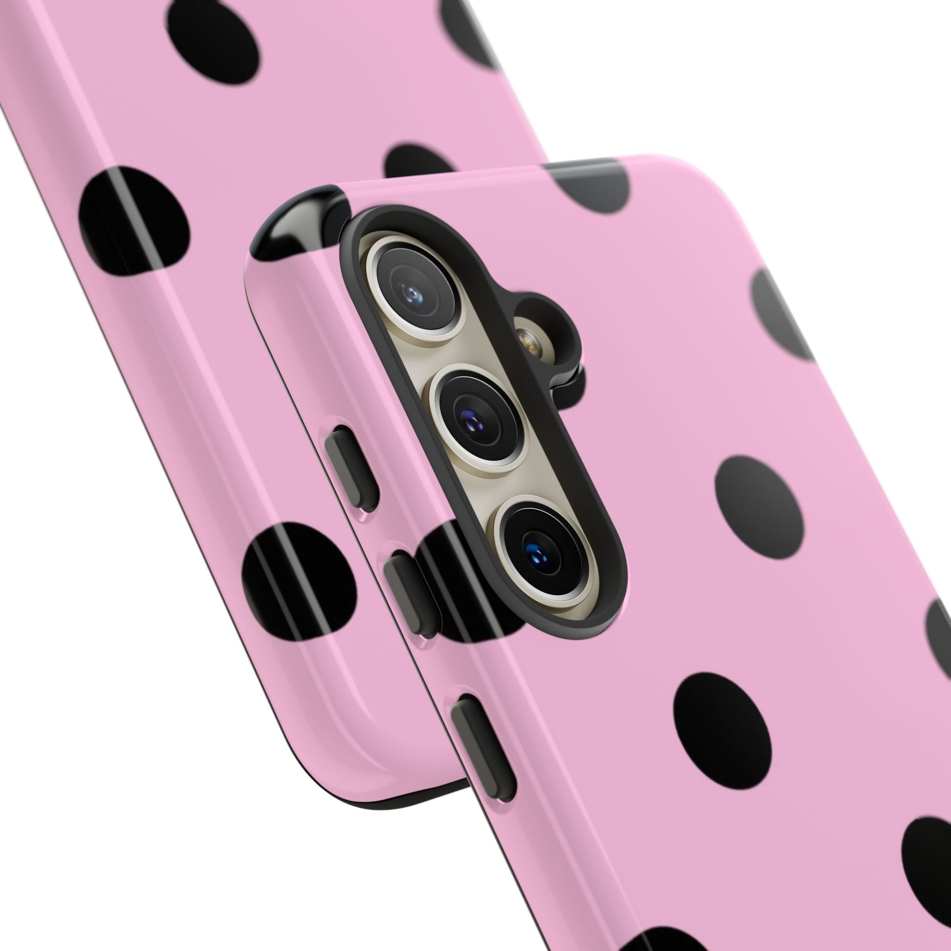 dark pink polka dot case