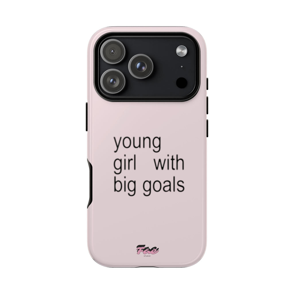 Young girl with big goals case
