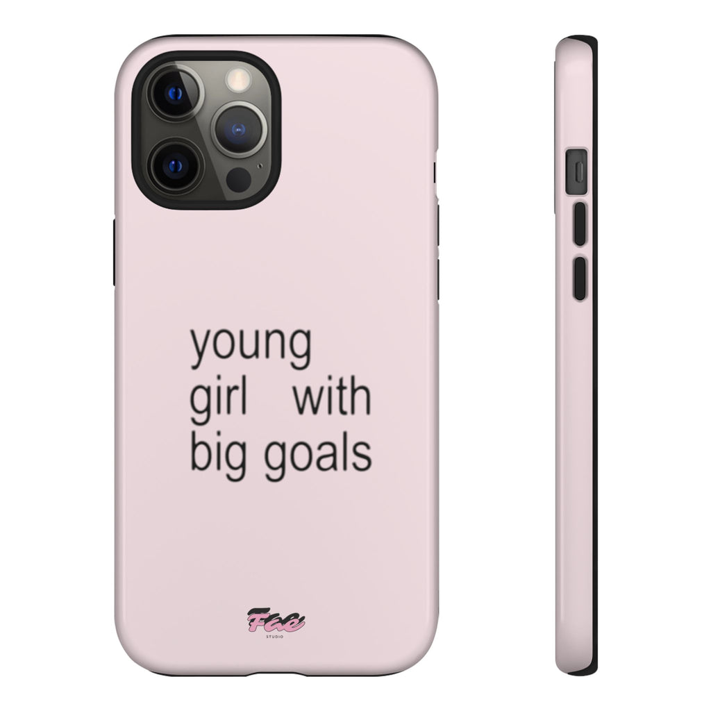 Young girl with big goals case