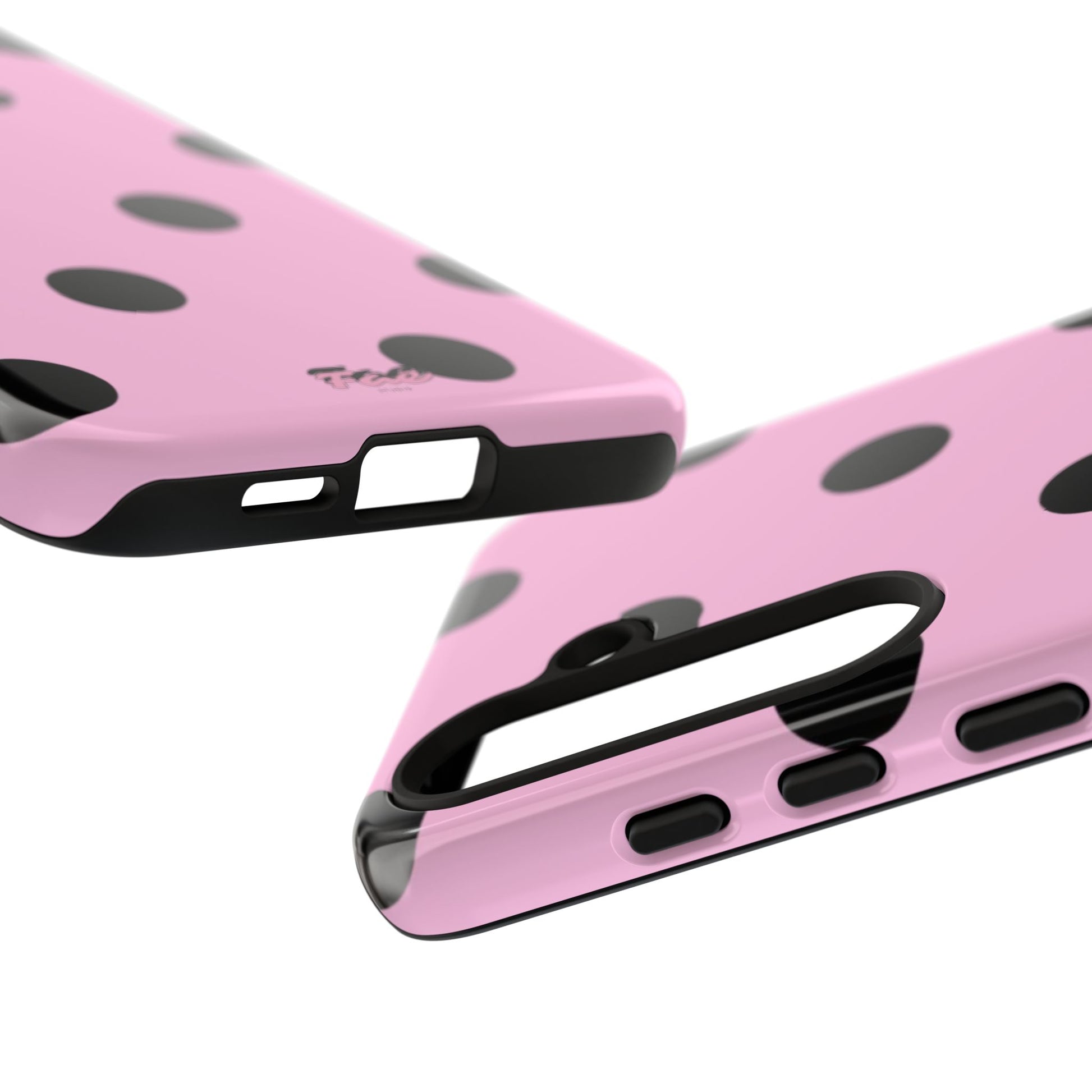 dark pink polka dot case