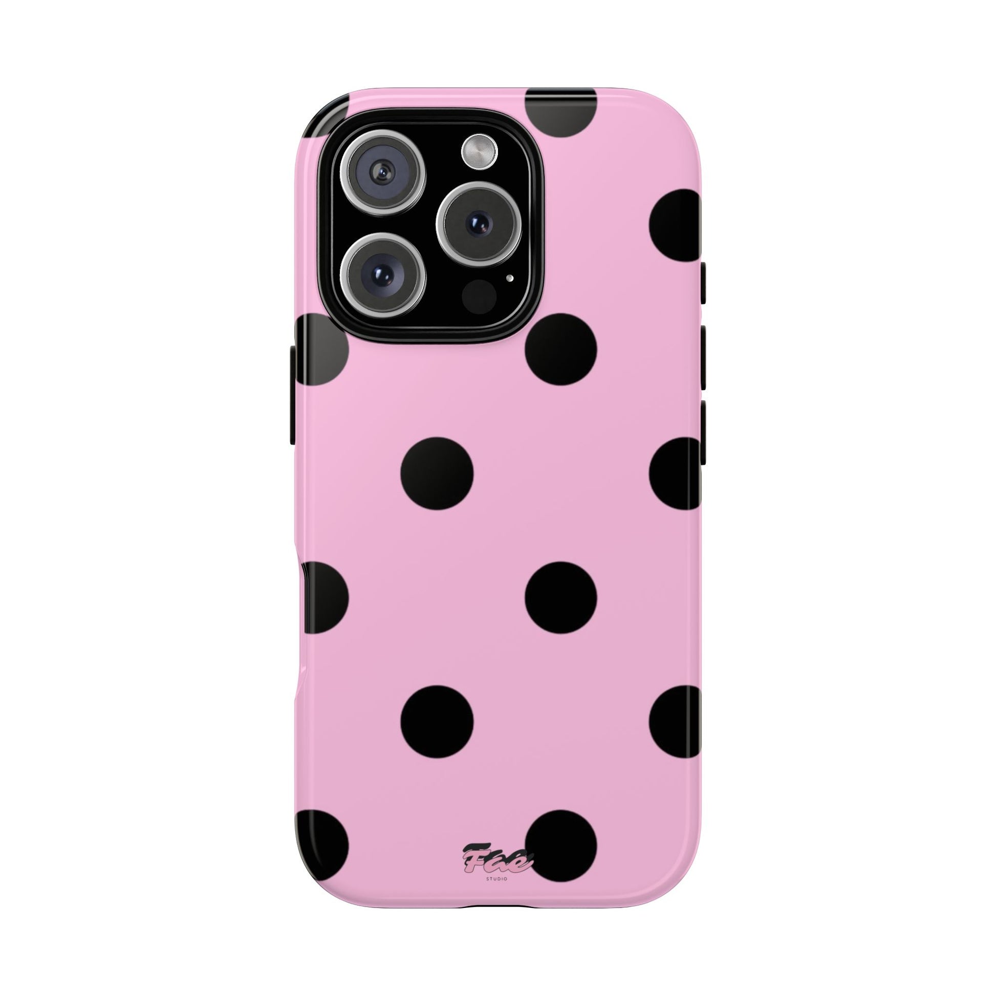 dark pink polka dot case