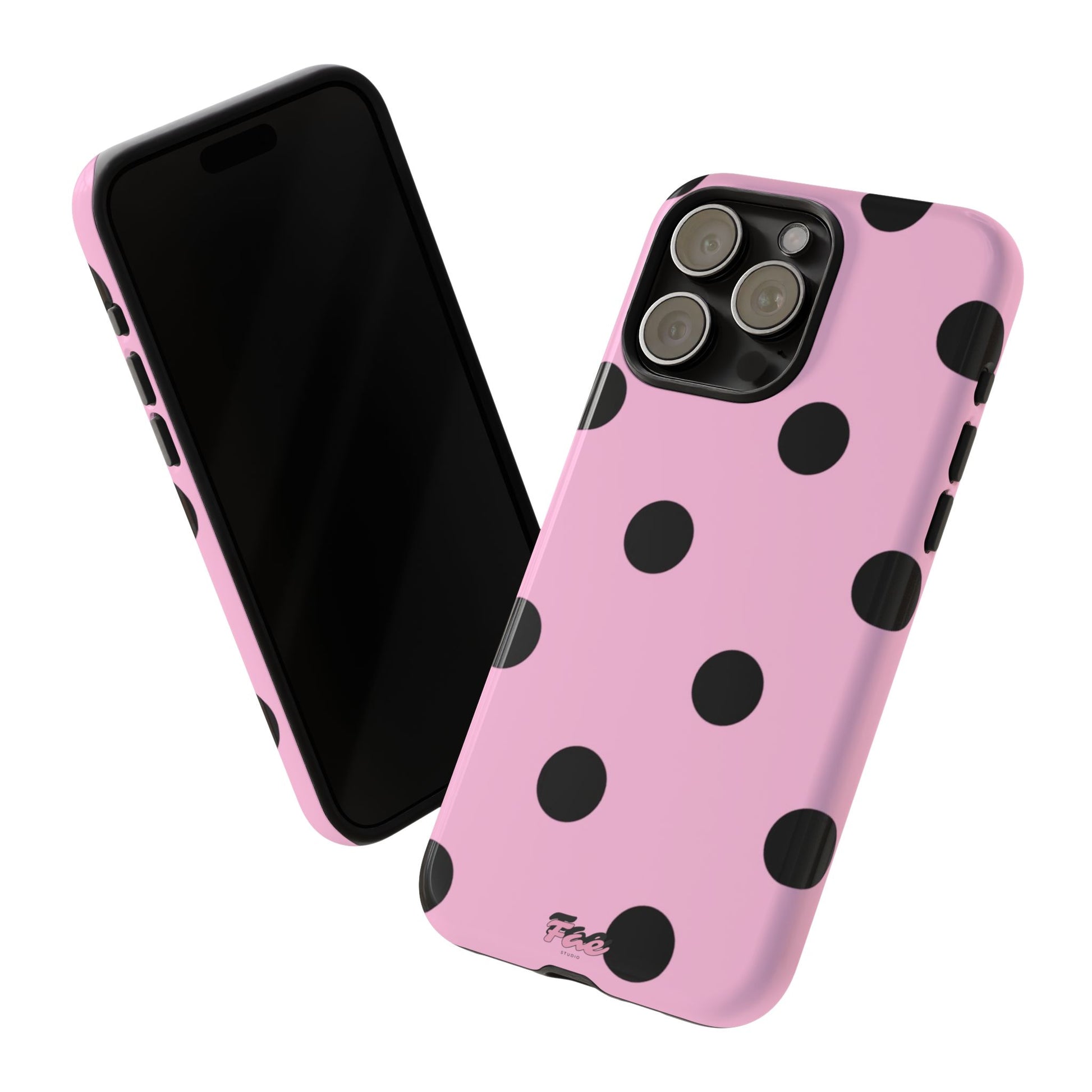 dark pink polka dot case