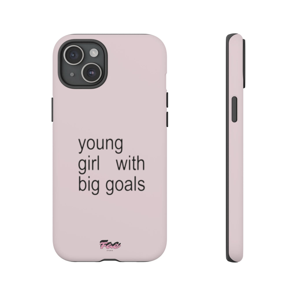 Young girl with big goals case