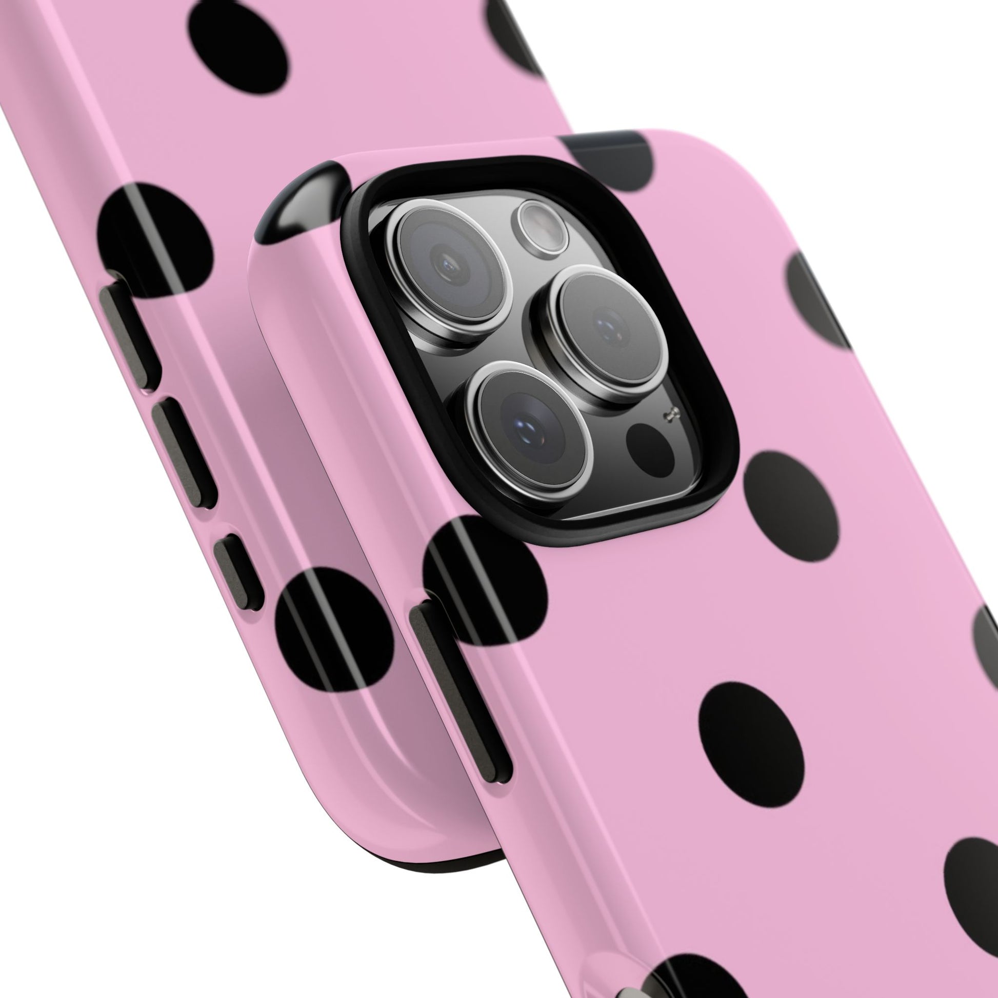 dark pink polka dot case