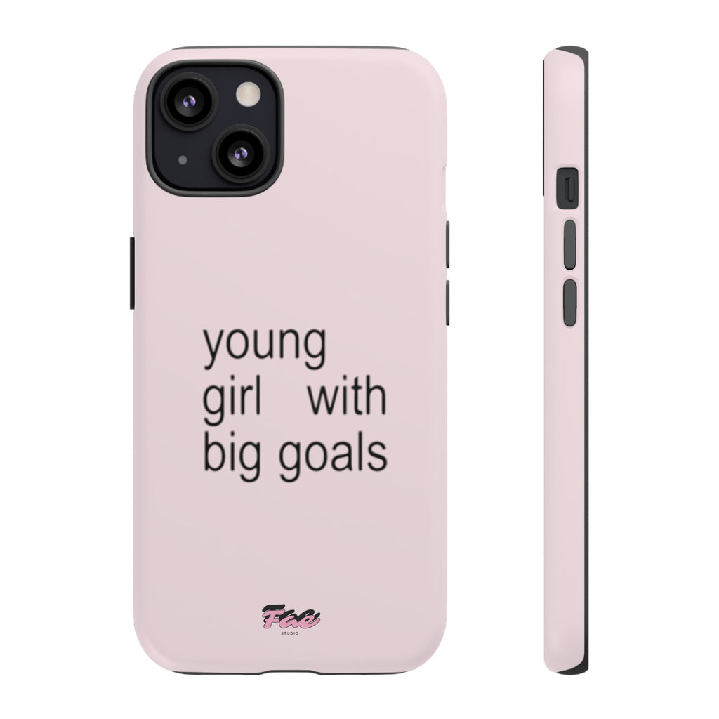 Young girl with big goals case