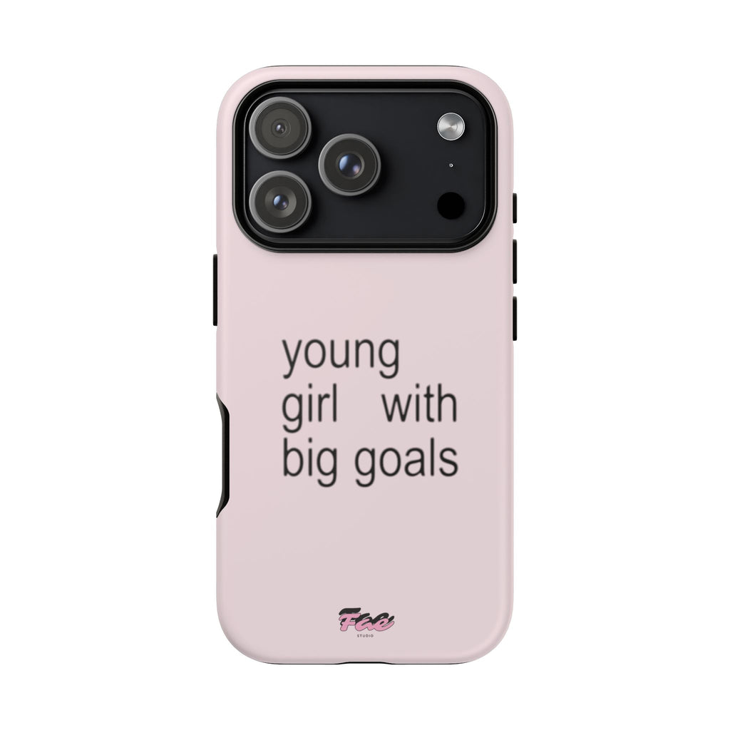 Young girl with big goals case
