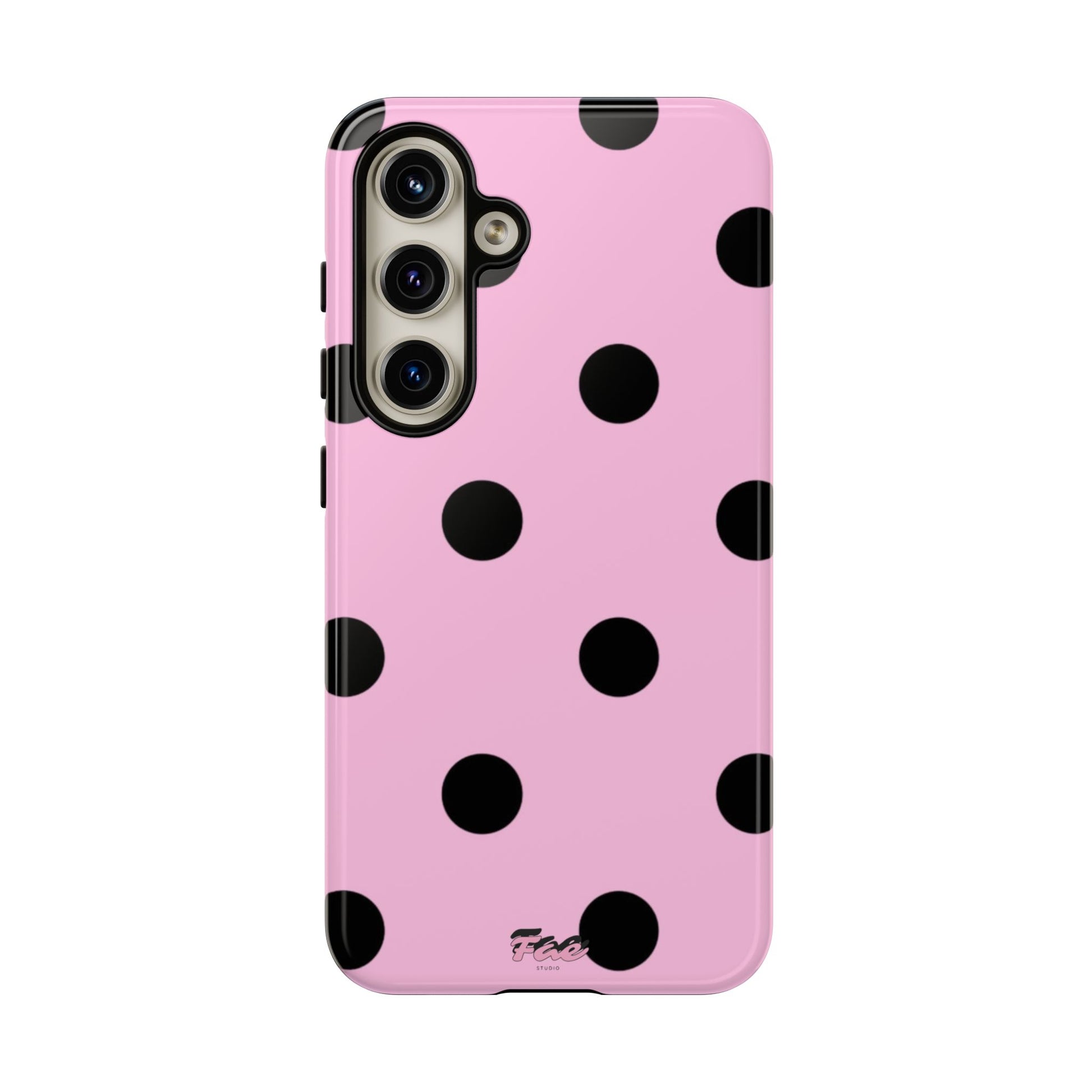dark pink polka dot case