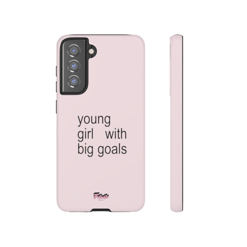 Young girl with big goals case