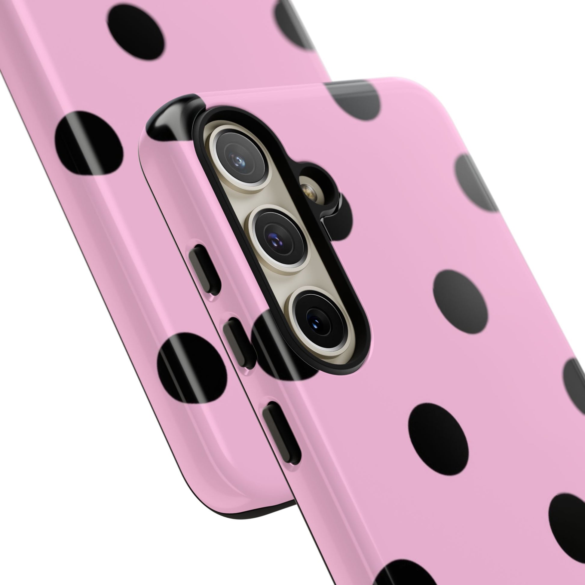dark pink polka dot case