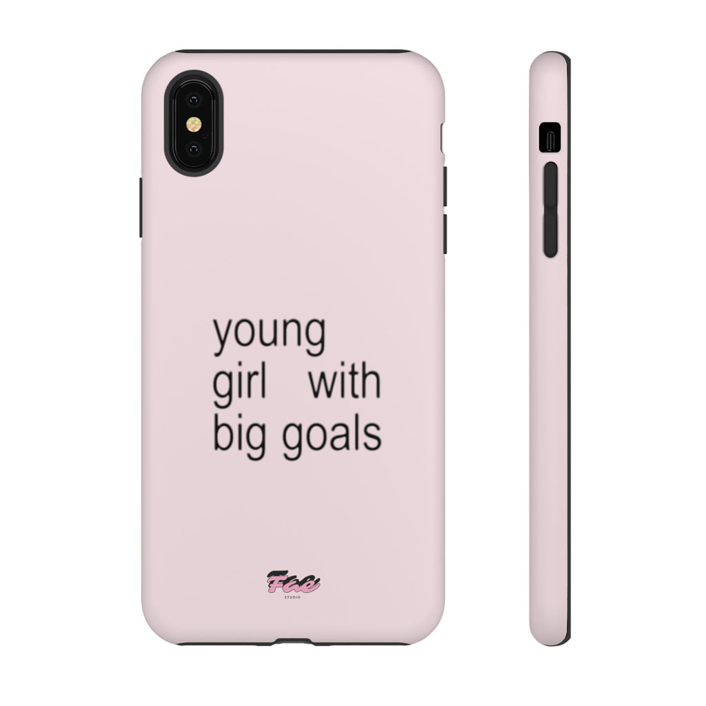 Young girl with big goals case