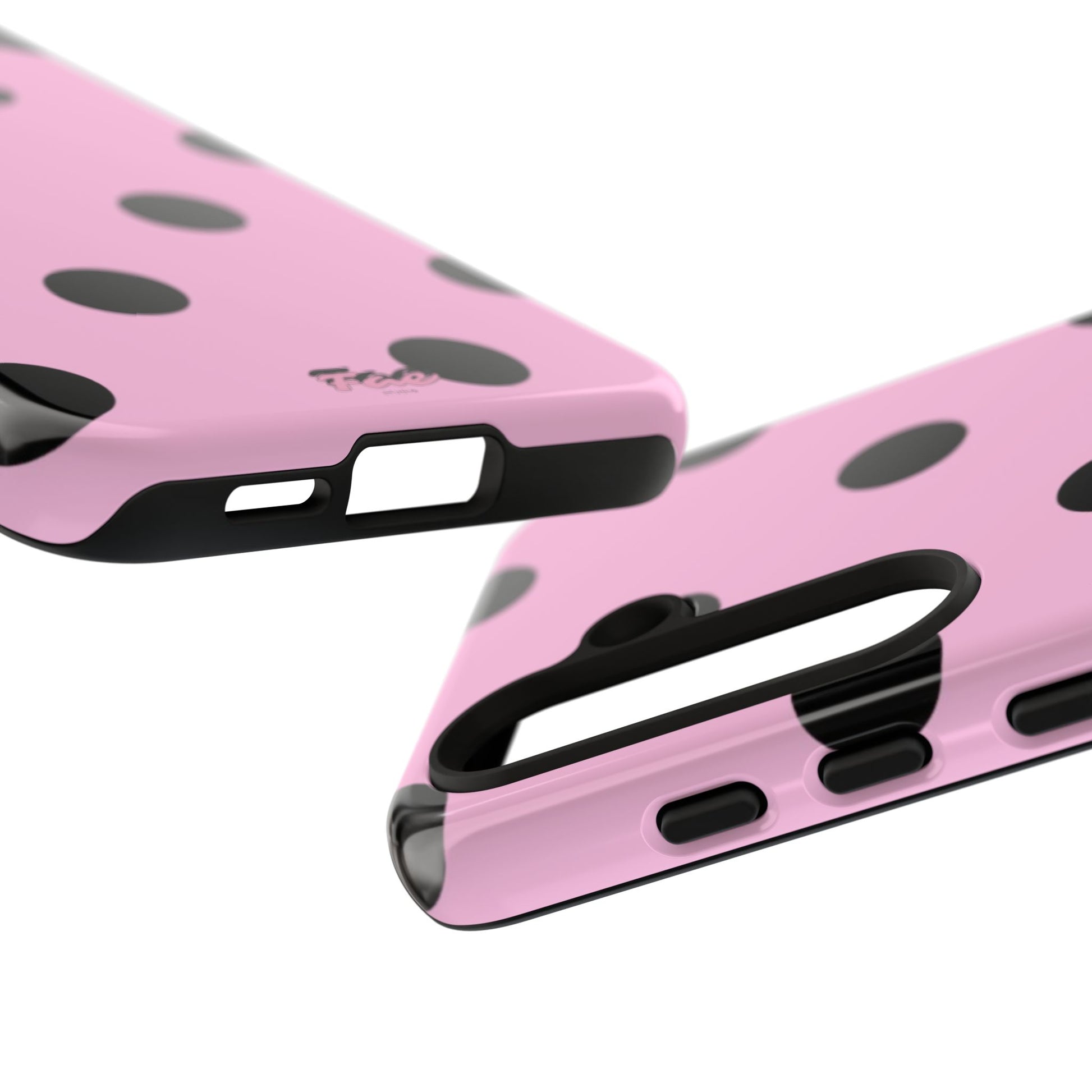 dark pink polka dot case