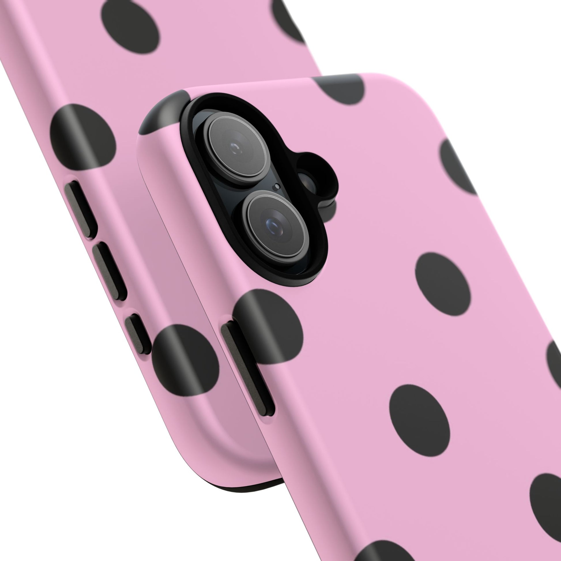 dark pink polka dot case