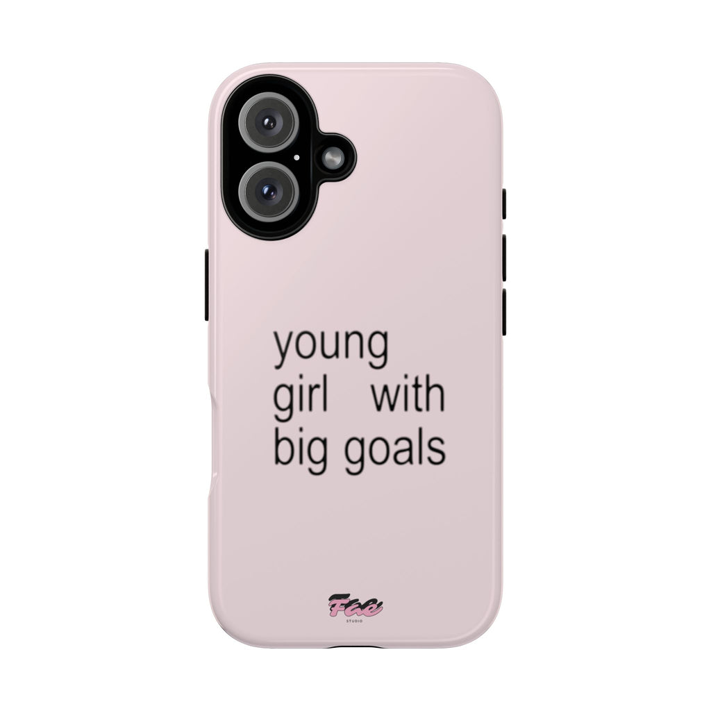 Young girl with big goals case