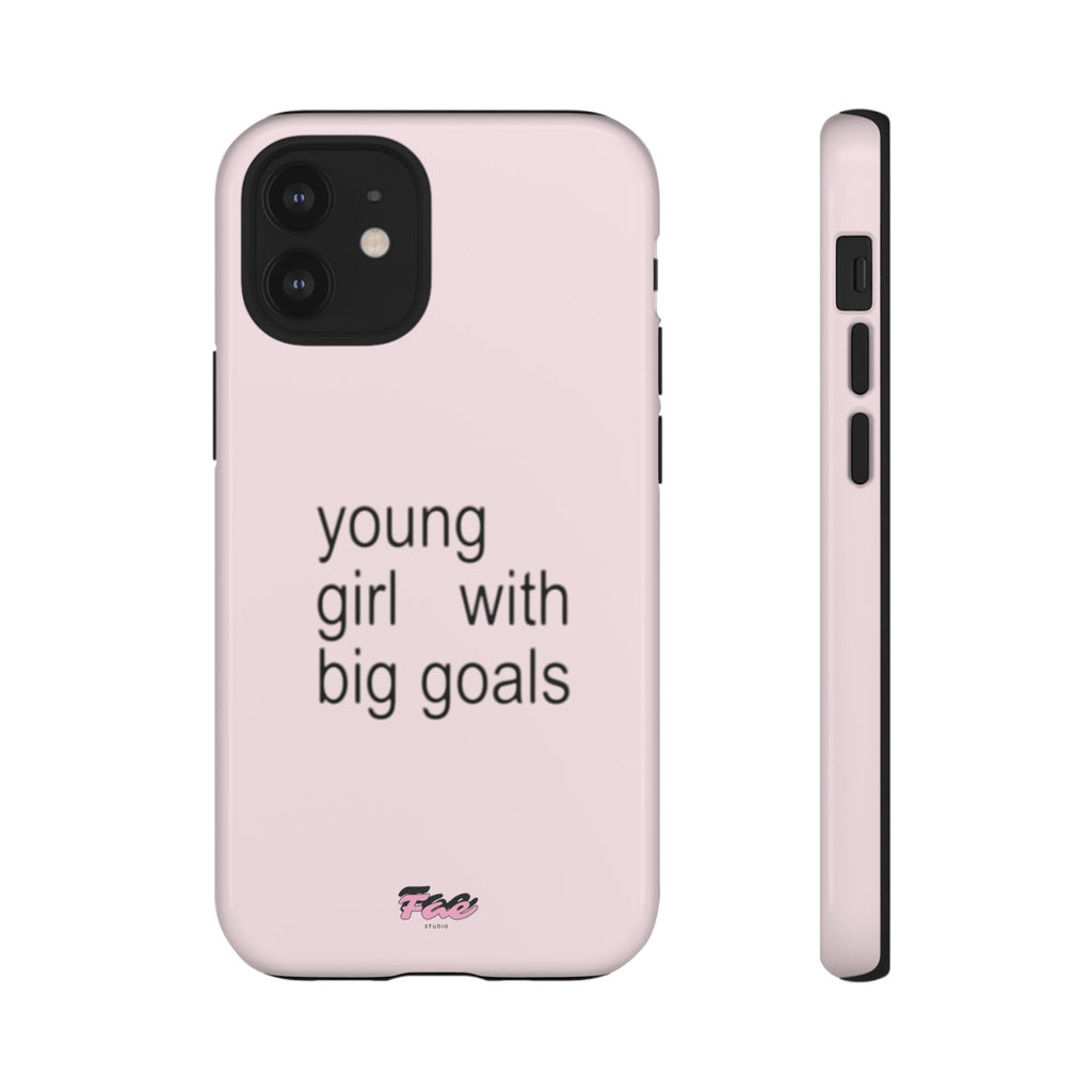 Young girl with big goals case