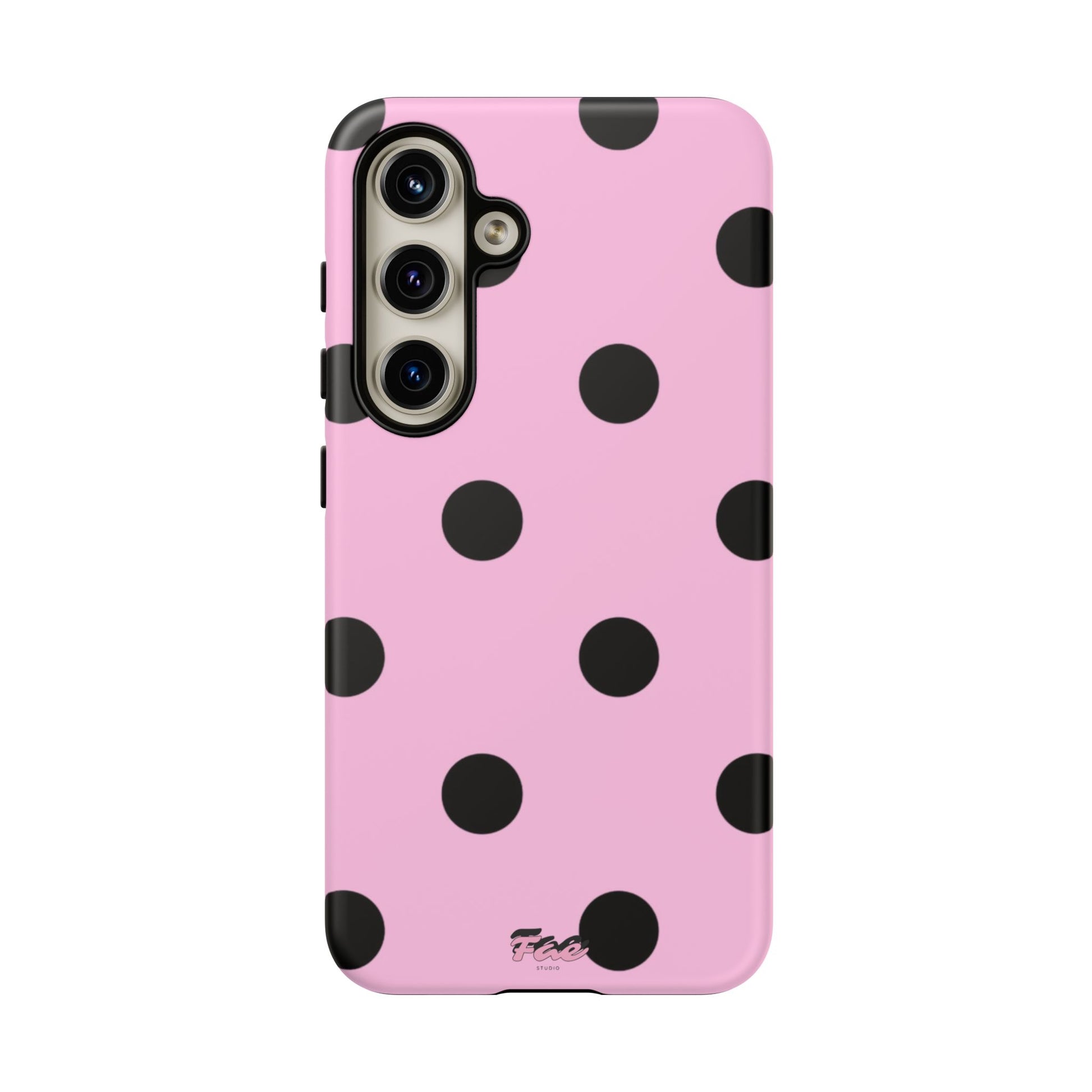dark pink polka dot case