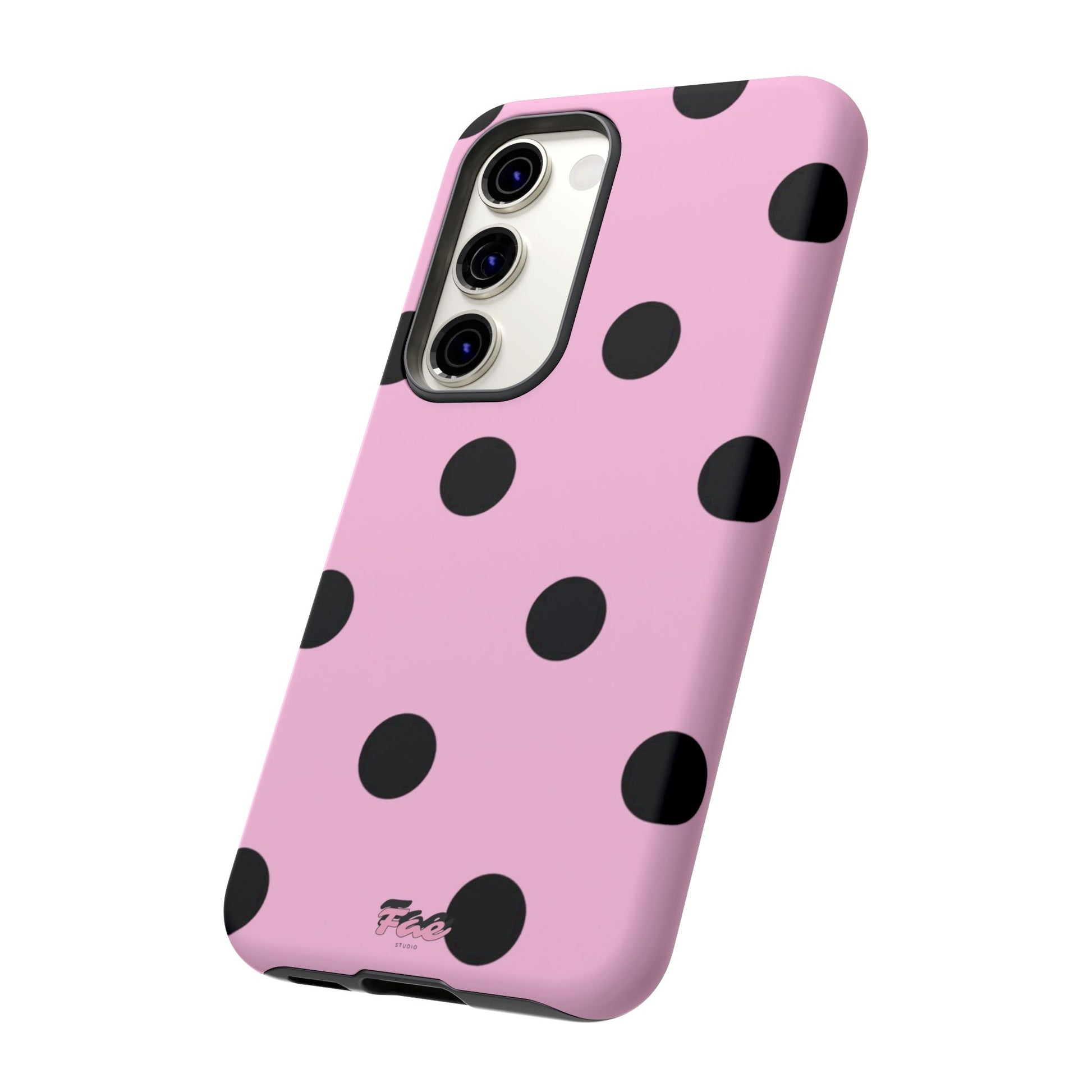 dark pink polka dot case