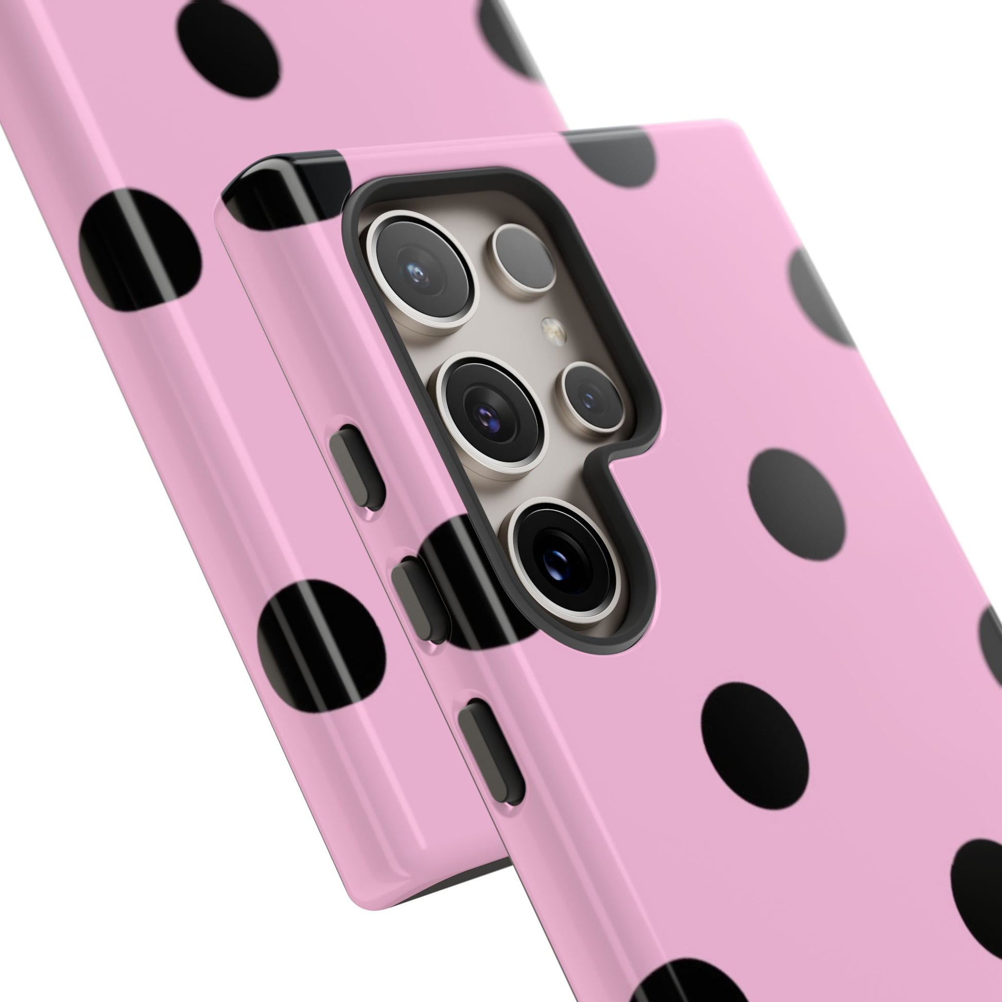 dark pink polka dot case