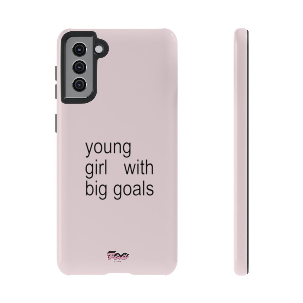 Young girl with big goals case