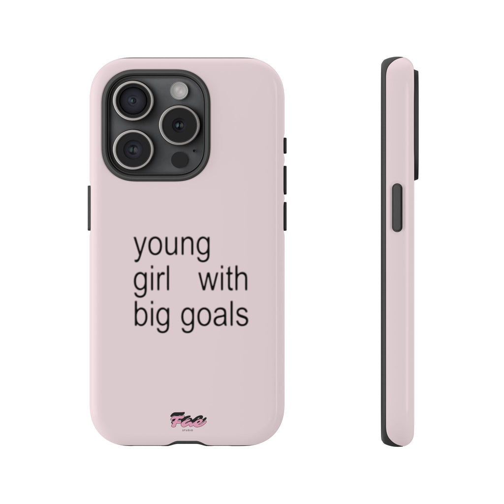 Young girl with big goals case