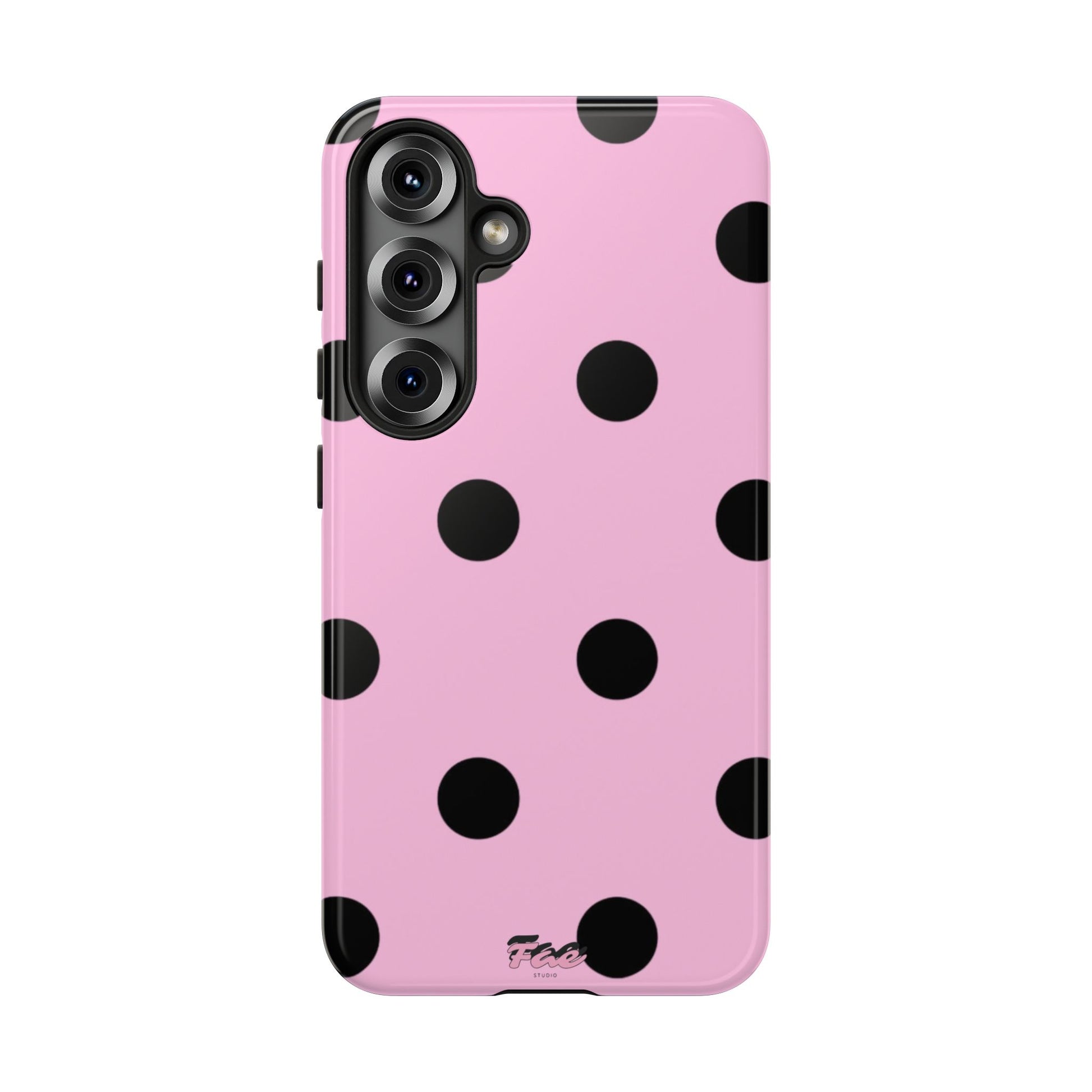 dark pink polka dot case