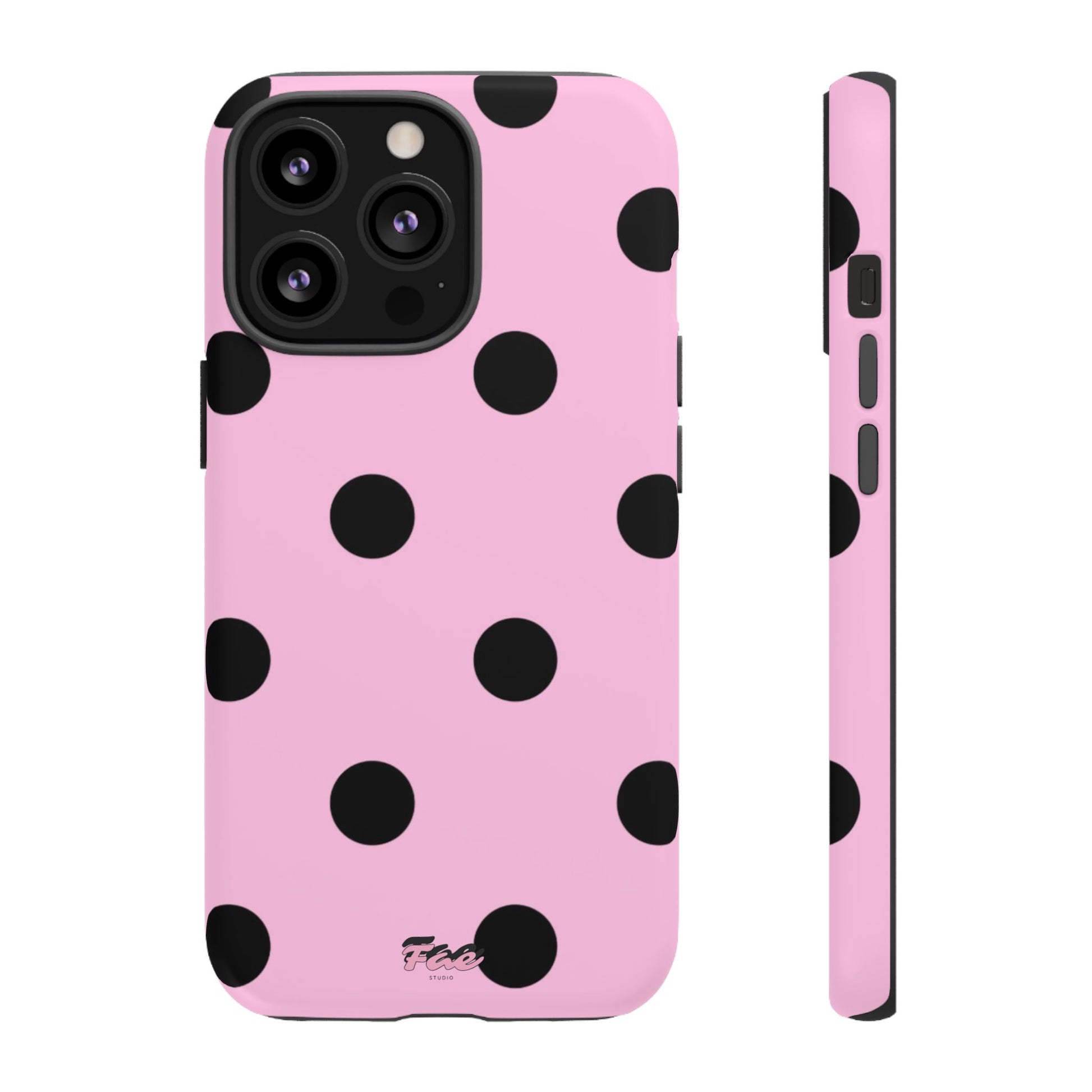 dark pink polka dot case