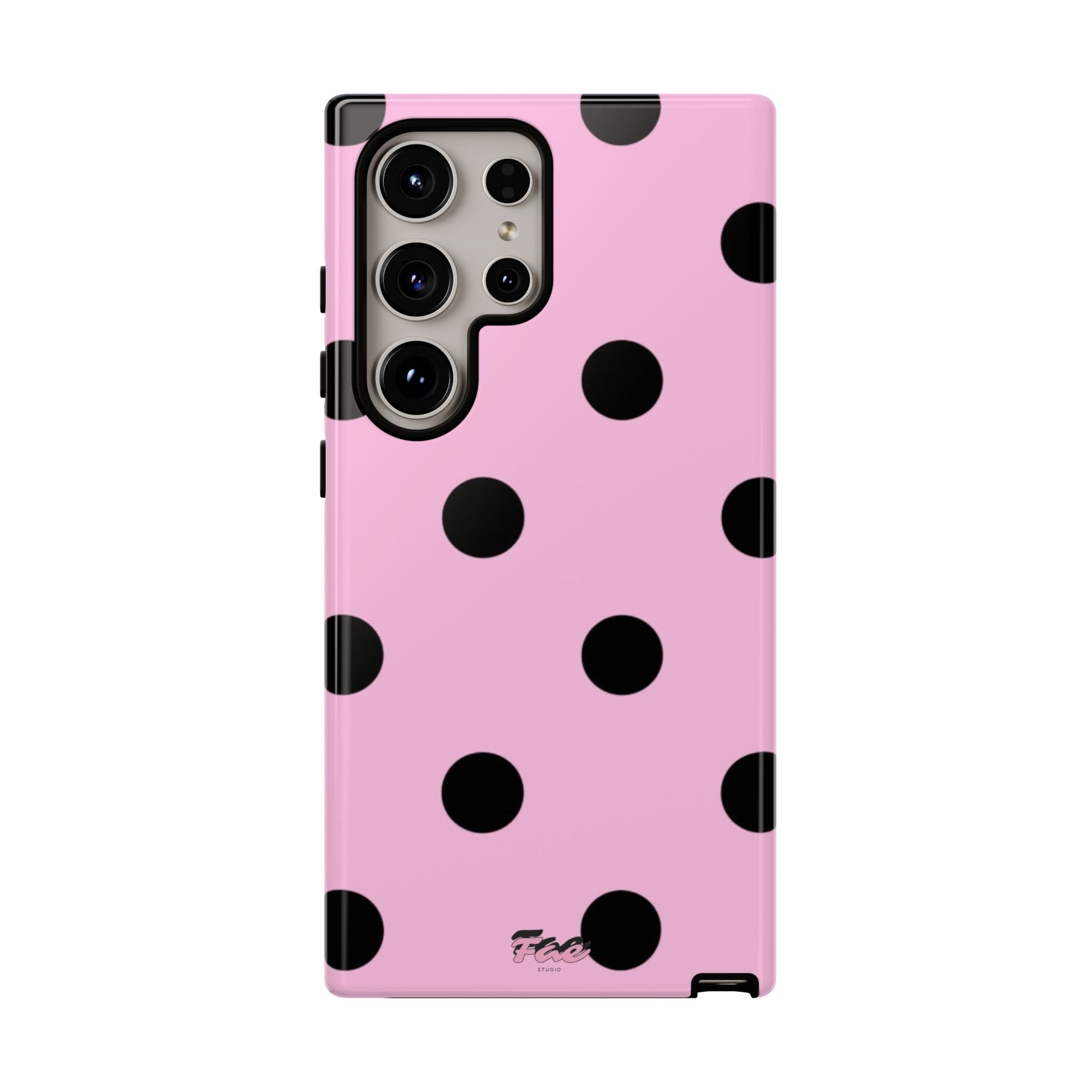 dark pink polka dot case